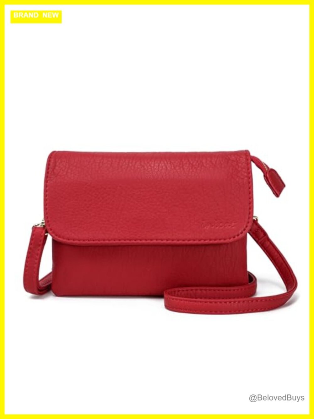 RFID Blocking Small Vegan Leather Crossbody Bag for Travel